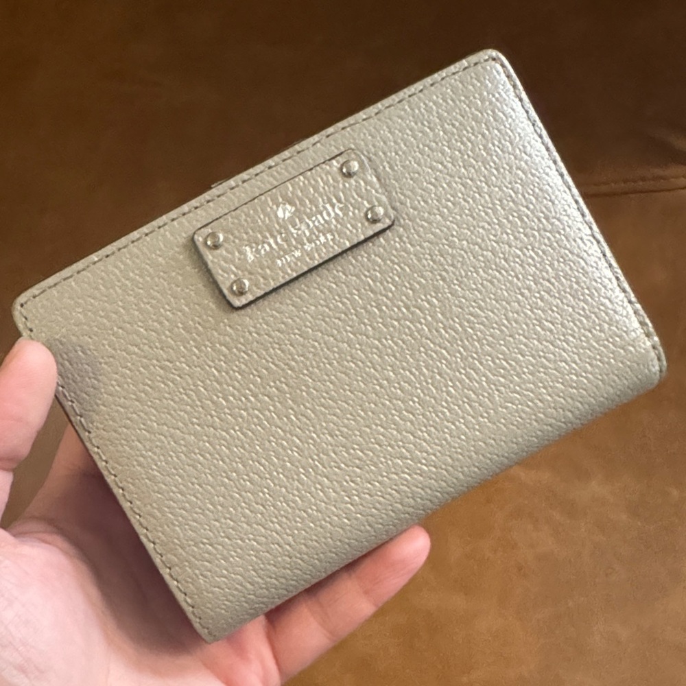 Kate Spade Light Gray Leather Wallet